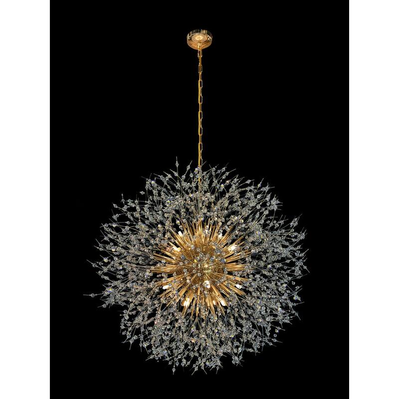 Starburst Modern Crystal Chandelier 32" Wide Crystal Lighting Fixture
