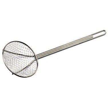 Bayou Classic 0186 Nickel Plated Mesh Skimmer, 18"