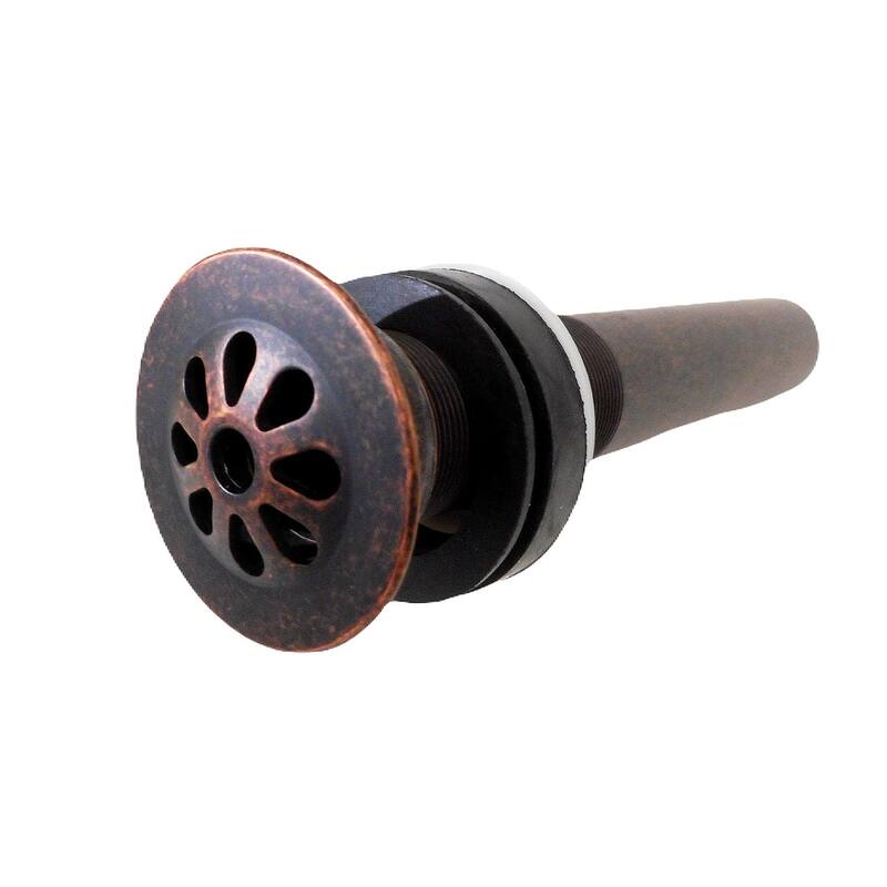 1.5" Bathroom Daisy Drain No Overflow in Aged Copper - 2.125" x 8"