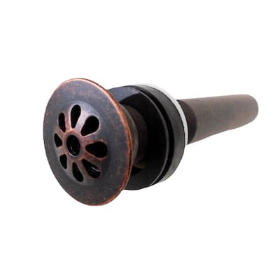 1.5" Bathroom Daisy Drain No Overflow in Aged Copper - 2.125" x 8"