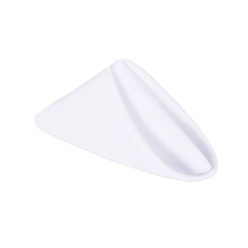 Set of 6 Solid White Commercial Quality Napkin, 18"