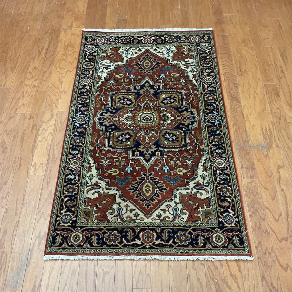 HERAT ORIENTAL Handmade 3' x 5'1 Serapi Wool Rug - 3' x 5'1"