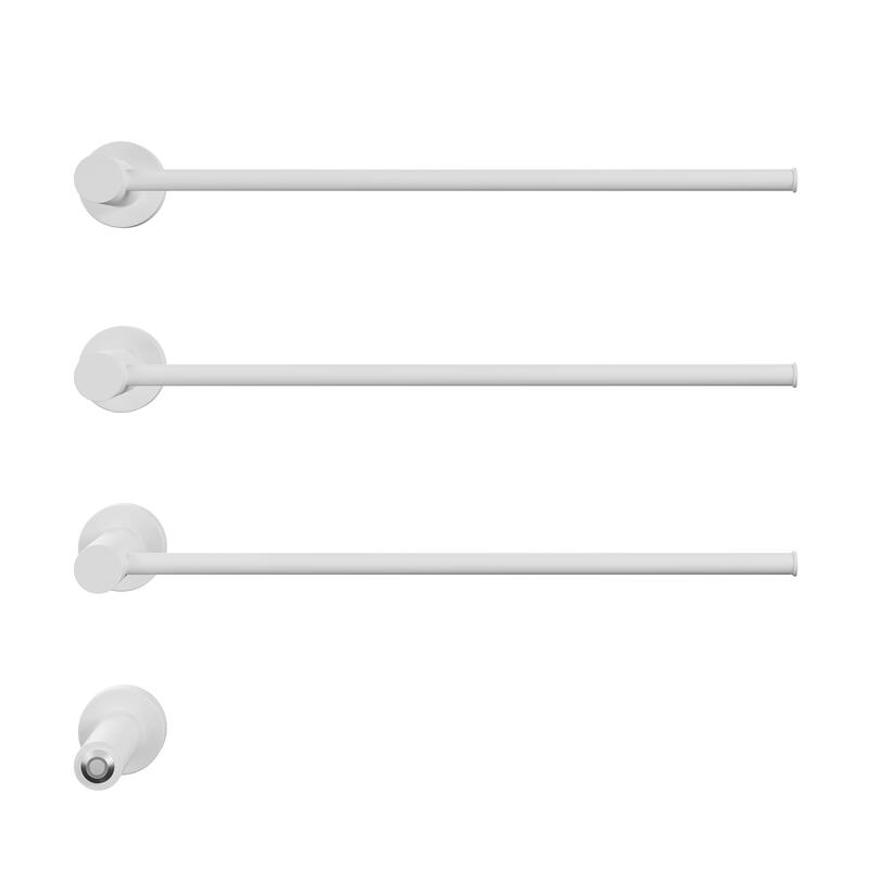 Claire 3-Bar Electric Towel Warmer In Matte White - 19.69" x 40.94" x 4.45"