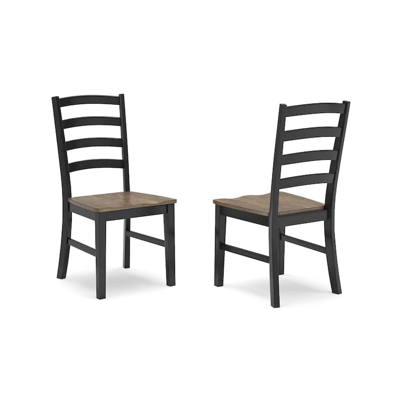 Signature Design by Ashley Wildenauer Brown/Black Dining Chair - 19" W x 23.25" D x 39" H