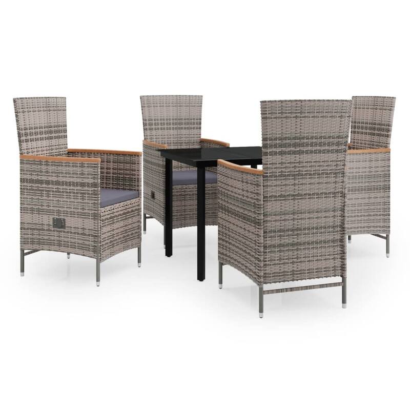 vidaXL Patio Dining Set 3/5/7 Piece Multi Colors 31.5"/55.1" Table Length