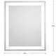 preview thumbnail 10 of 8, Captarent Collection 30x36 in. Rectangular Illuminated Integrated LED White Modern Mirror - 30 in x 2 in x 36 in