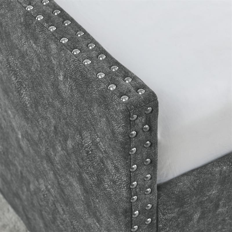 Queen Size Upholstered Tufted Daybed with Drawers and Button on Back
