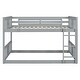 preview thumbnail 6 of 24, Full Over Full Bunk Bed with Ladder and Gray Solid Wood, 300lb Capacity, Space-Saving Design