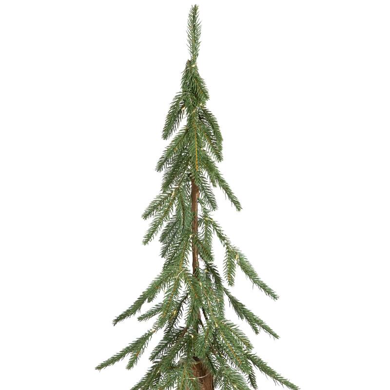 Pre-Lit Medium Alpine Artificial Christmas Tree - 6' - Clear LED Lights - 6 Foot