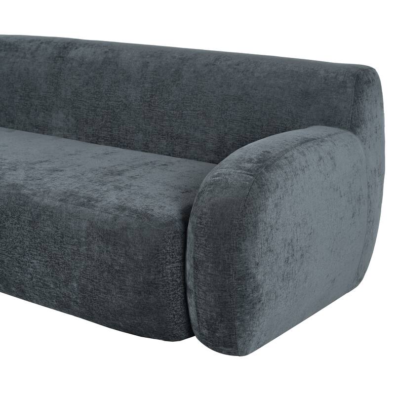 81.5" Ergonomic 3-Seater Curved Sofa, Modular for Living Room, Bedroom, or Apartment