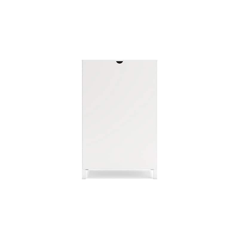 Kally Tall Dresser Chest, 5 Drawers, Modern Matte White Wood, 50 Inch