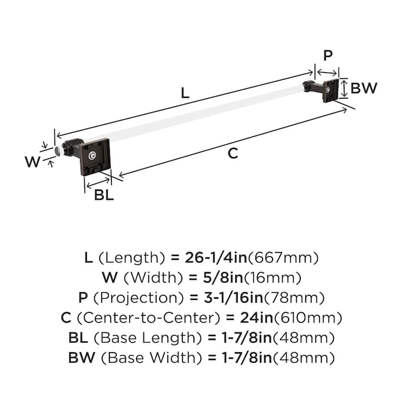 Amerock Glacio Contemporary Towel Bar
