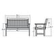 preview thumbnail 3 of 40, Lehigh 4-foot Eco-friendly Synthetic Wood Garden Bench