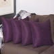 preview thumbnail 14 of 98, Farmhouse Set of 4 Decorative Throw Pillow Square and Lumbar 20" x 20" - Purple