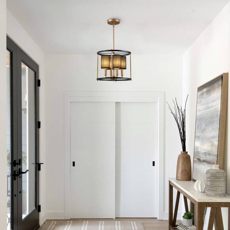 Dimmable Lantern Drum Chandelier Classic Drum Chandelier - 4-Light