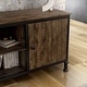 preview thumbnail 4 of 7, Dele Rustic Oak 60-inch Wood Multi-functional Storage TV Console by Furniture of America