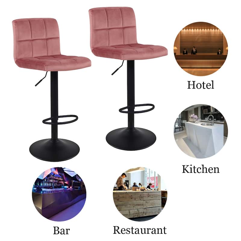 Swivel Adjustable Height with Armless Bar Stools