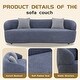 preview thumbnail 5 of 32, Mid Century Style Fabric Curved Sofa