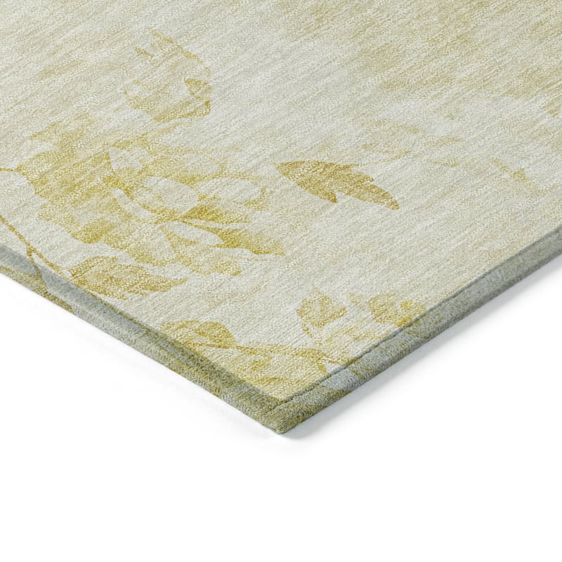 Machine Washable Indoor/ Outdoor Chantille Vanishing Floral Rug
