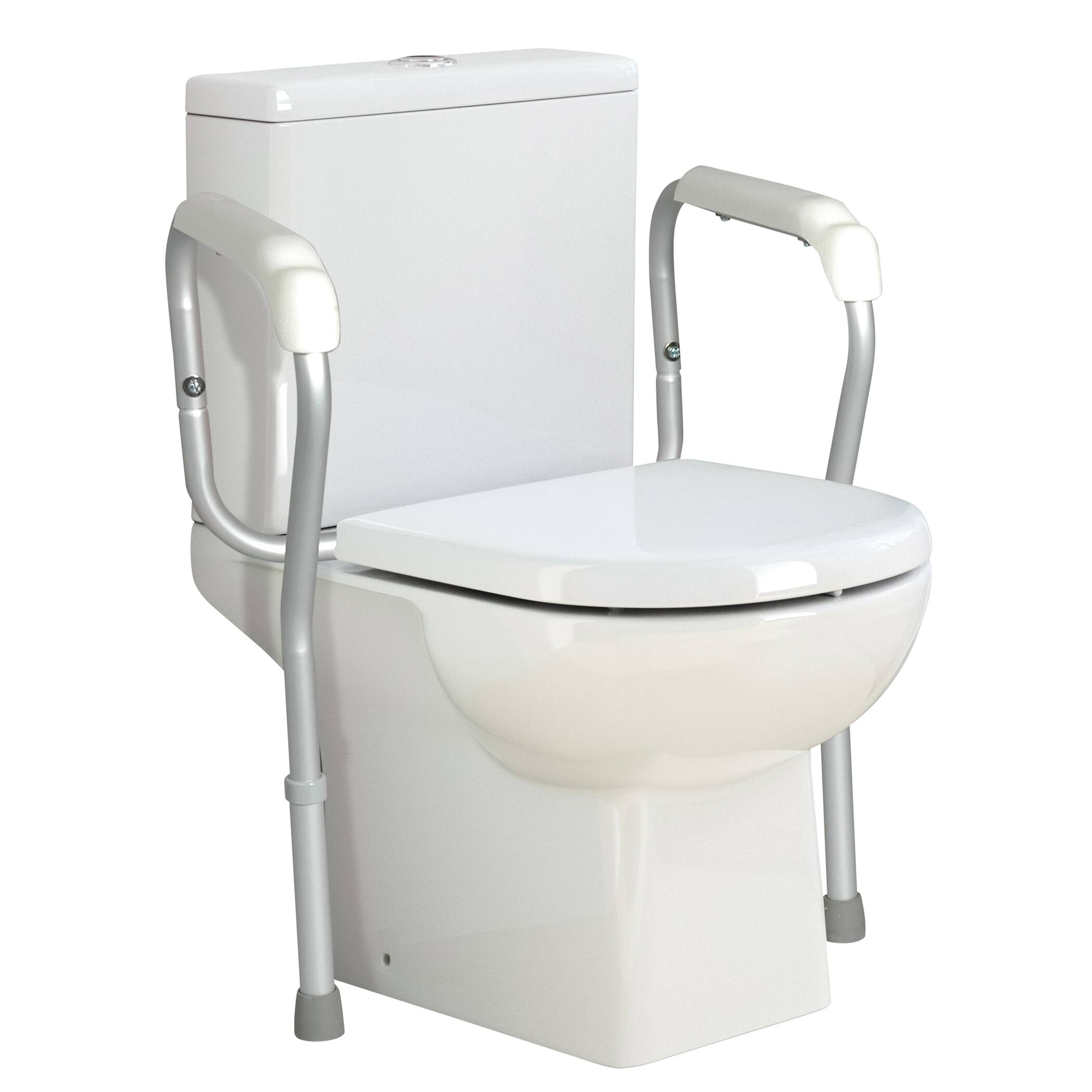 Sturdy Toilet Safety Frame with Height Adjustable Handles 21.500 x 15