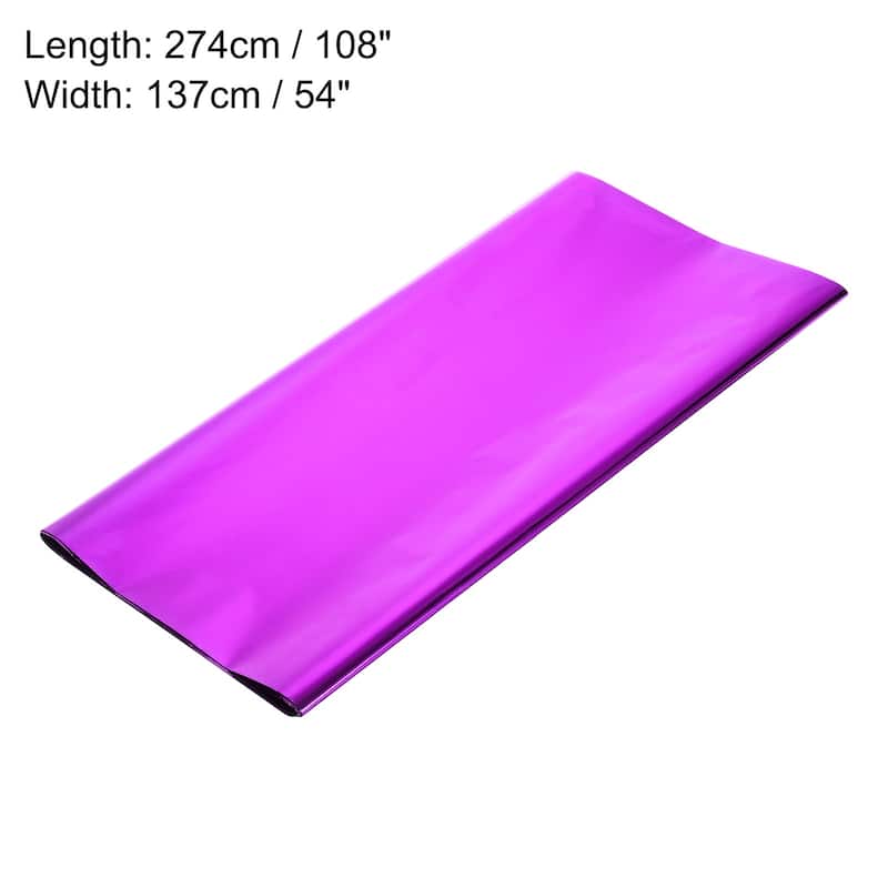 2 Pack Disposable Plastic Tablecloths 54x108" Shiny Table Covers