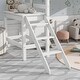 preview thumbnail 4 of 7, White Twin Pine Loft Bed with Platform & Ladder
