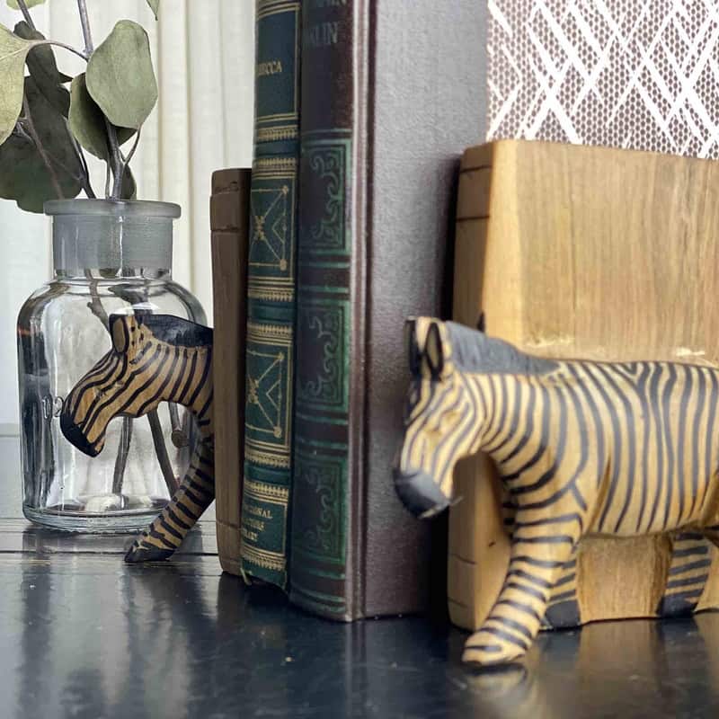 Handmade Jacaranda Wood Safari Bookends (Kenya)