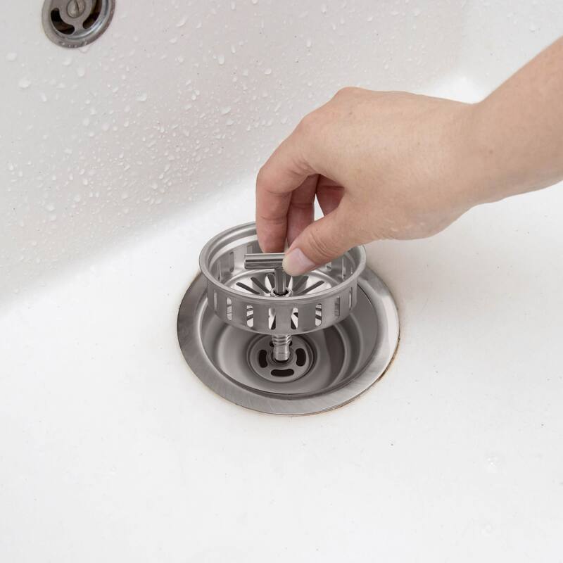 Design House 544304 Sink Drains 4-1/2" Basket Strainer - Satin Stainless Steel