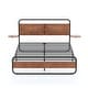 preview thumbnail 10 of 14, King Metal Platform Bed Frame with Upholstered Headboard Wireless Charging