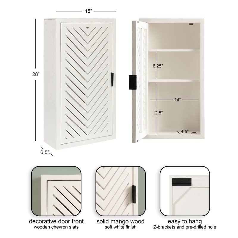 Kate and Laurel Mezzeta Tall 2-Door Bath Cabinet