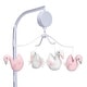preview thumbnail 1 of 3, Bedtime Originals Blossom Pink/White Swan Musical Baby Crib Mobile