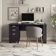 preview thumbnail 7 of 11, Morr Modern Espresso 59-inch Wood 2-Drawer Computer Desk by Furniture of America