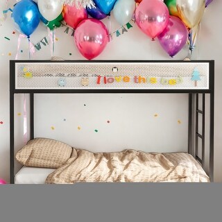 Twin over Twin Bunk Bed With Exchangeable Ladder