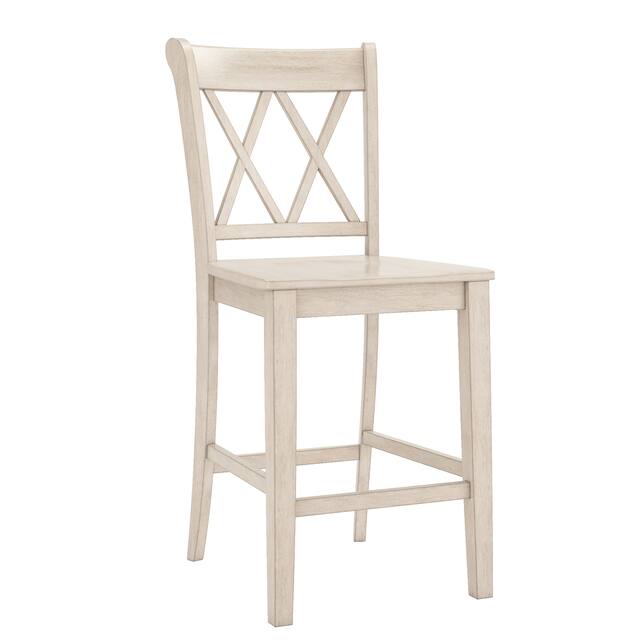 Eleanor X-Back Wood Counter Chairs (Set of 2) by iNSPIRE Q Classic