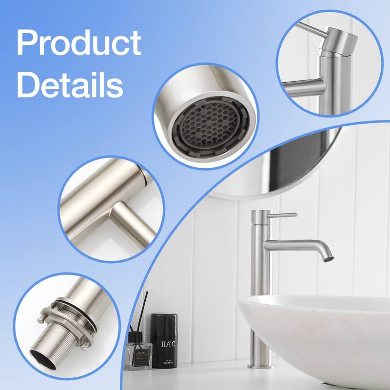 Single-Handle Deck-Mounted Bathroom Sink Faucet