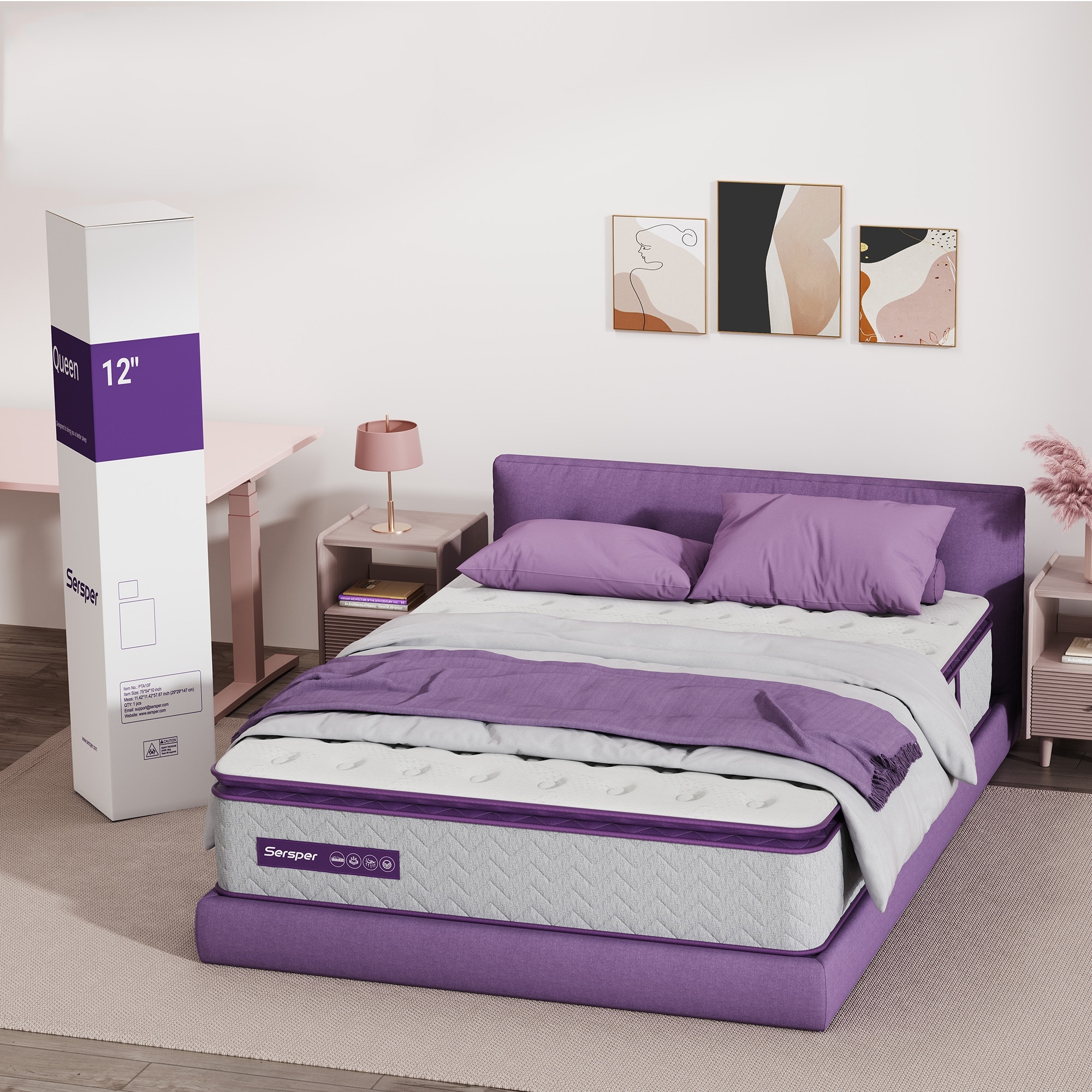 Purple Mattress in a Box Bed Bath Beyond