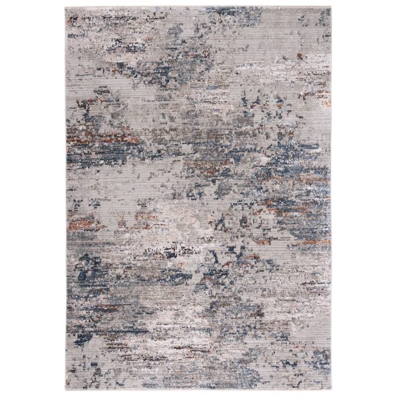 SAFAVIEH Princeton Dossie Modern Abstract Viscose Rug - 4' x 6' - Grey/Ivory