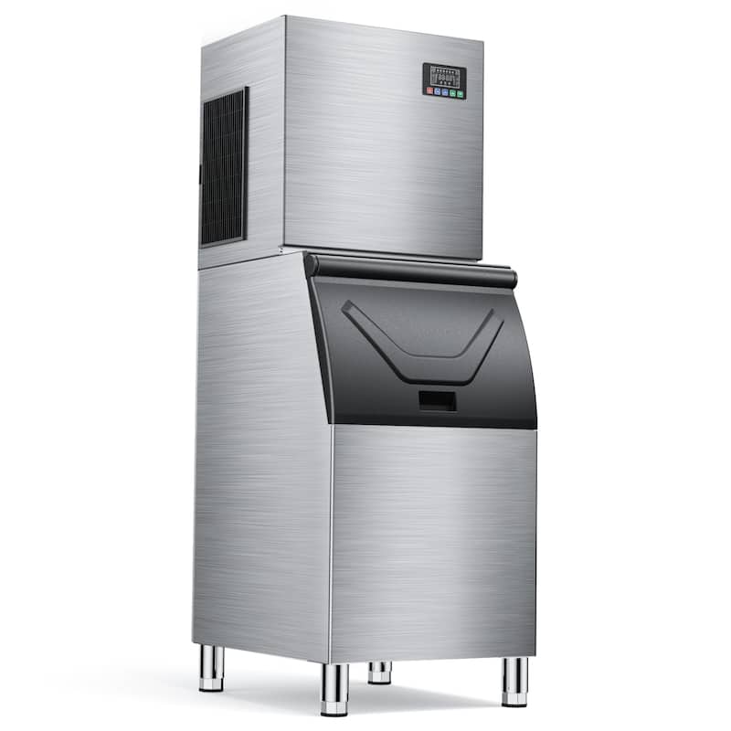 500LBS/24H Commercial Ice Maker Machine with 350LBS Ice Storage Bin
