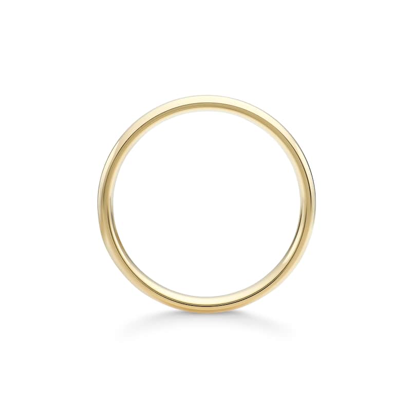 Clover Yellow Gold Comfort Fit Wedding Band