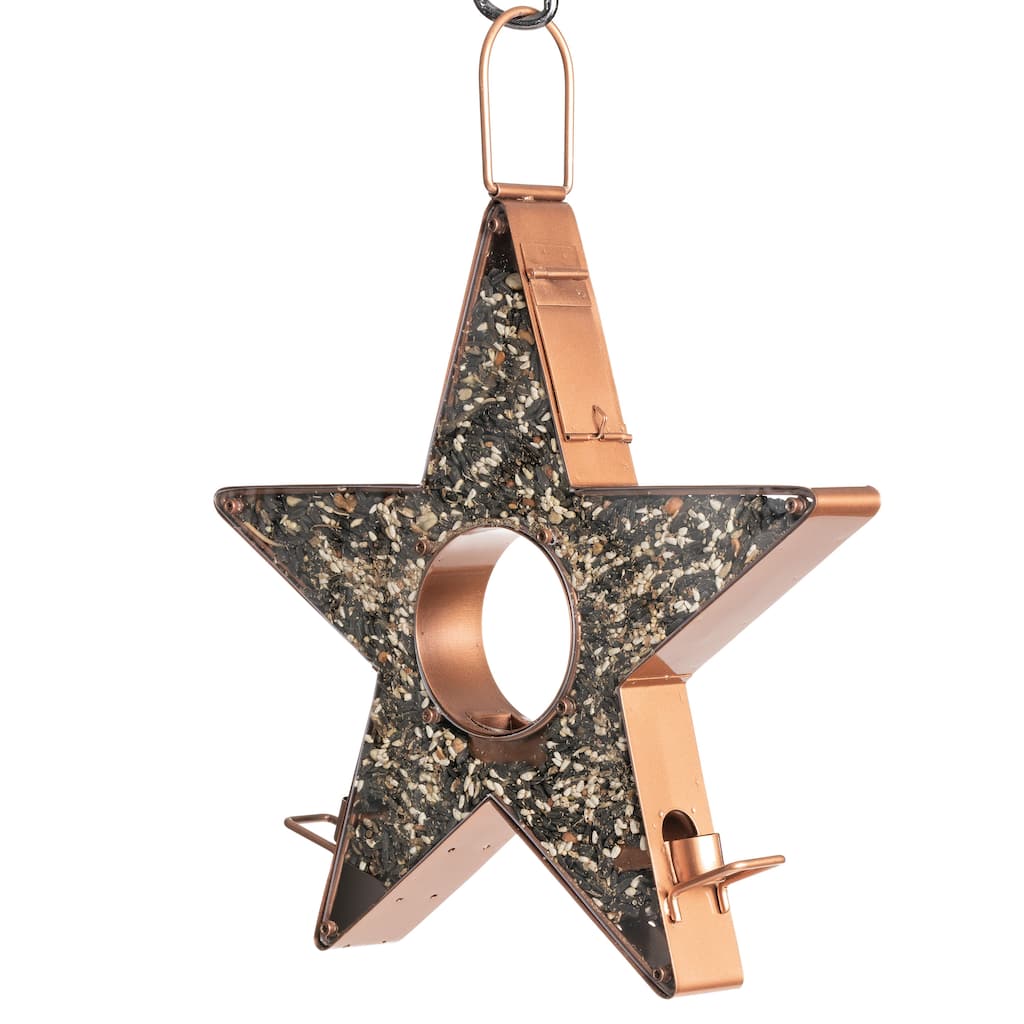 Star Fly-Thru™ Copper Bird Feeder by Good Directions