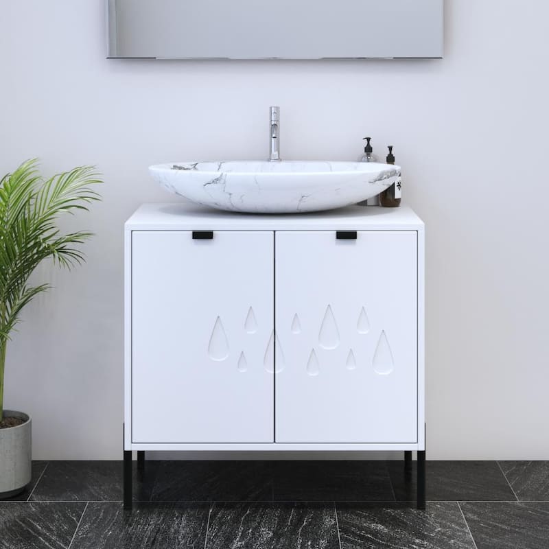 Teardrop 2D 80 Floating Bathroom Vanity (32" Width)