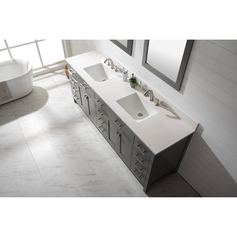 Valentino 84" Double Vanity in Grey