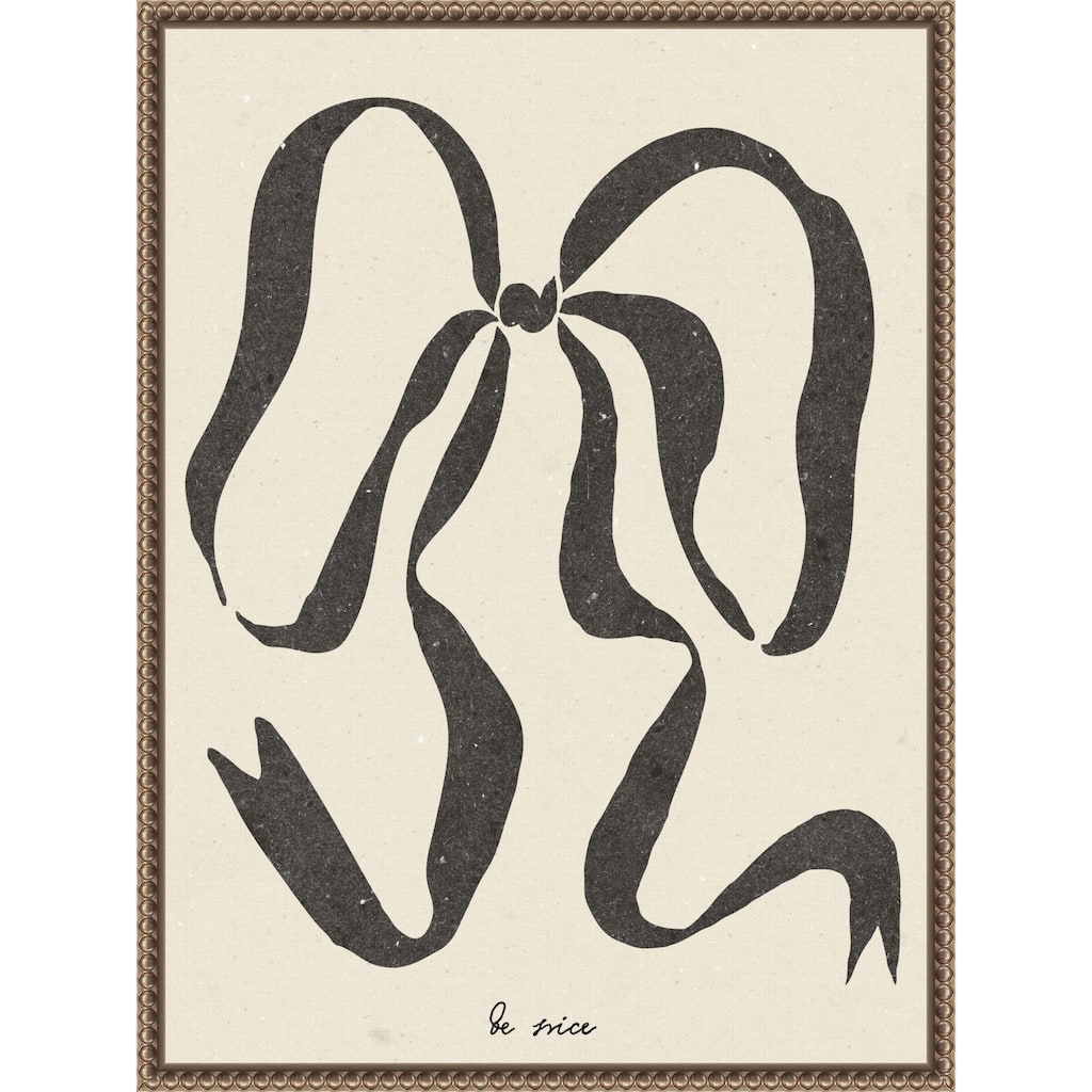Bow No. 2 by Nktn (18 x 24 in.), Framed Canvas Wall Art Print