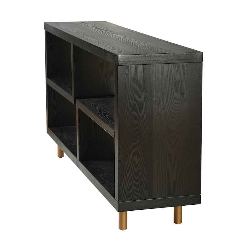 StyleCraft Norman Wyatt Home - 3-Tier Open Console - Ebony Woodgrain