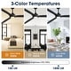 preview thumbnail 10 of 15, 80" Black Modern Large Solid Wood 6-Speed Dimmable Ceiling Fan with Light Remote