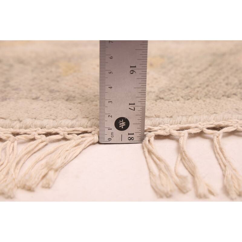 ECARPETGALLERY Hand-knotted Royal Oushak Light Grey Wool Rug - 9'1 x 8'9