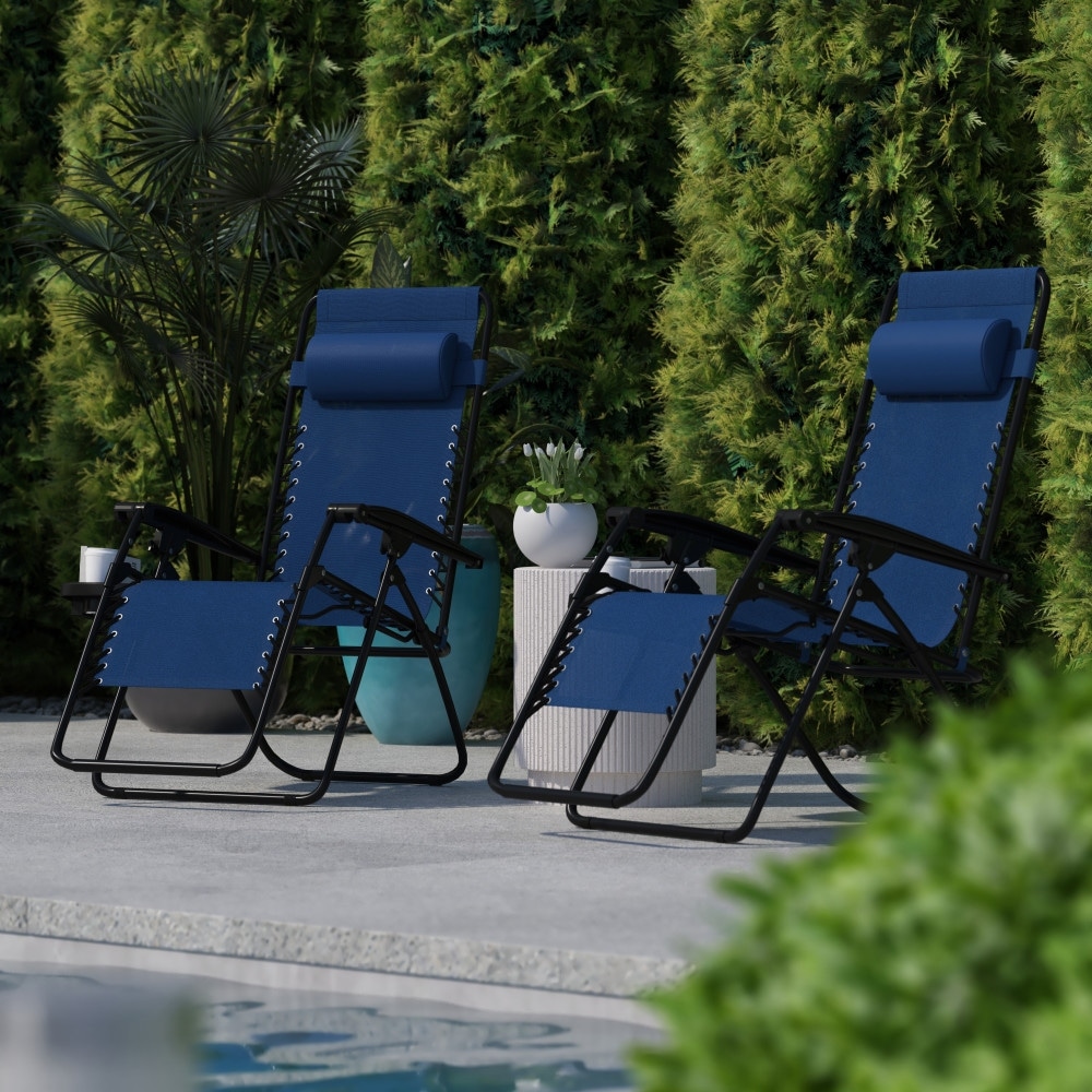 Helsinki set of 2 deals teal zero gravity loungers