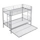 preview thumbnail 33 of 52, Twin over Twin with Trundle Metal Bunk Bed,No Box Spring Needed,Easy Assemble
