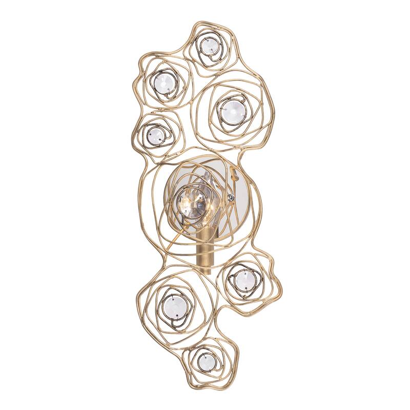 Varaluz Ethereal Rose Wall Sconce - Havana Gold Ombre/Polished Stainless Accents - 4.25"D x 8.5"W x 20.5"H