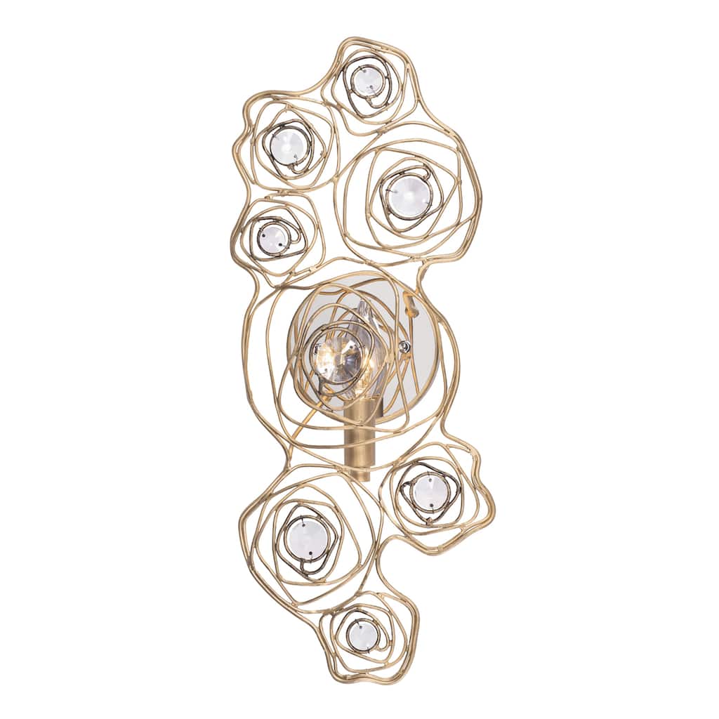 Varaluz Ethereal Rose Wall Sconce - Havana Gold Ombre/Polished Stainless Accents